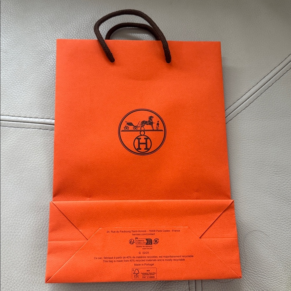 Hermes orange shopping bag - Picture 3 of 3